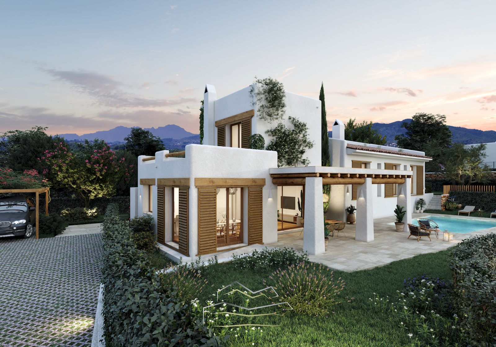 Villa im ibizenkischen Stil zum Verkauf in Javea