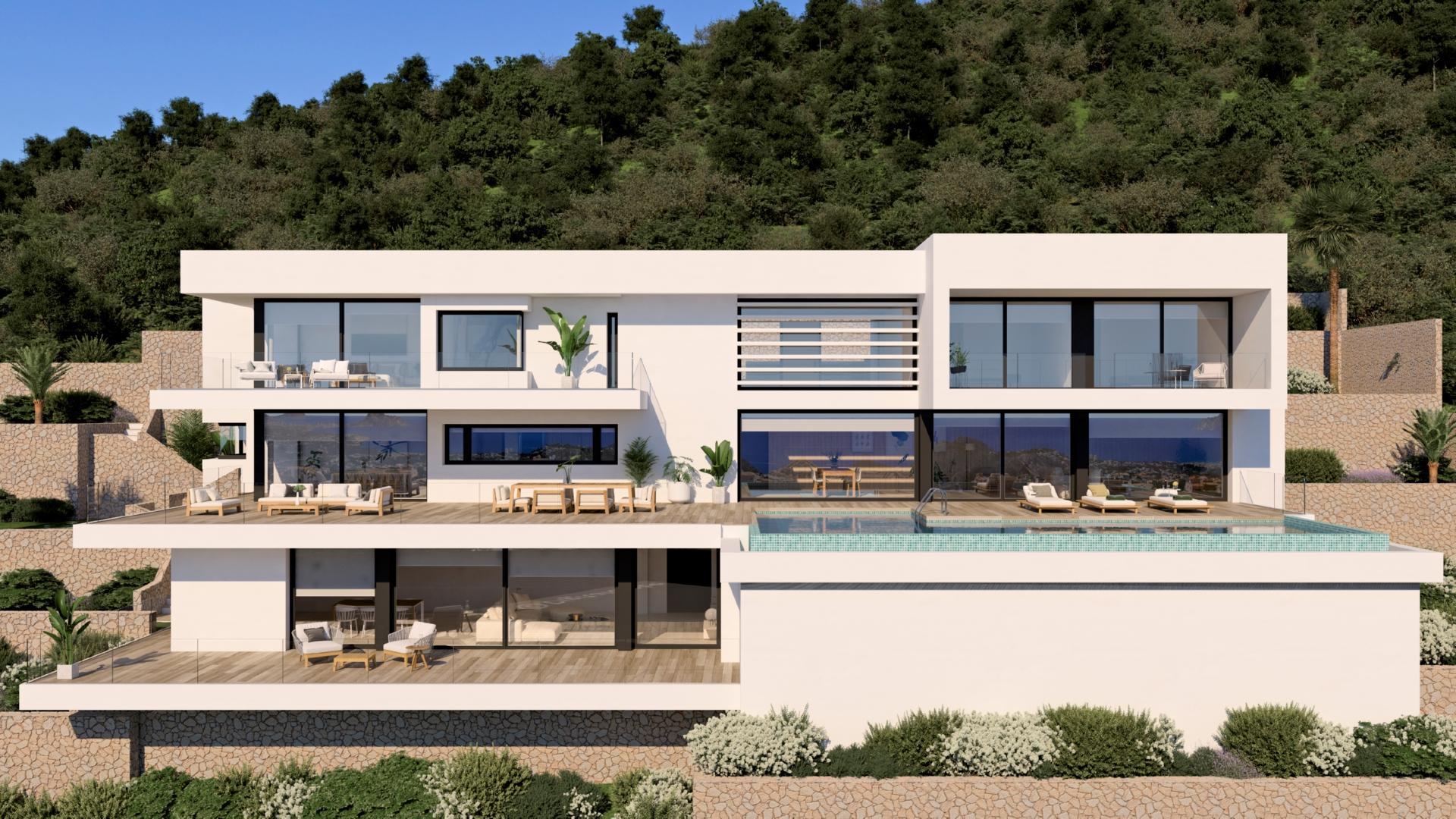 Moderne Luxusvilla zum Verkauf in Residencial Jazmines Cumbre del Sol - Costa Blanca