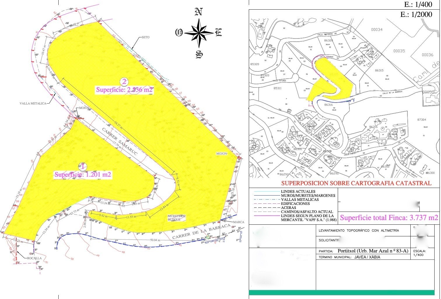 Grundstück zum Verkauf in Urbanisation Mar Azul - Portichol - Javea